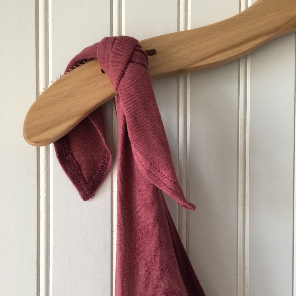 NTW, Lulus Washed Burgundy Tie-Strap Babydoll Dress - Picture 6 of 8